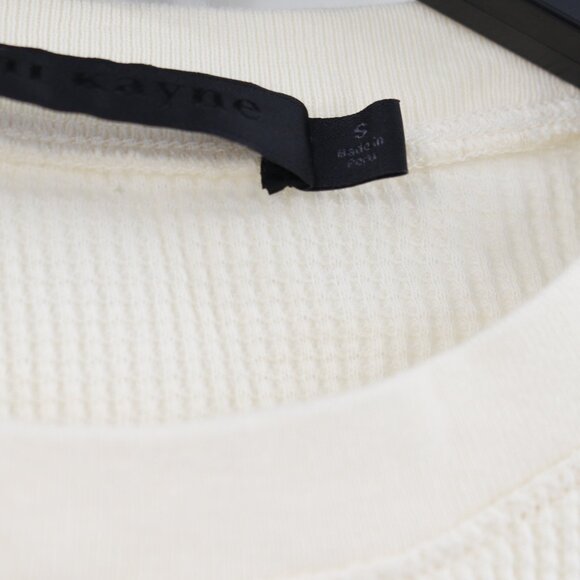 Jenni Kayne Top Women's Small Crewneck Long Sleeve Waffle Knit Cotton pullover - Picture 3 of 12